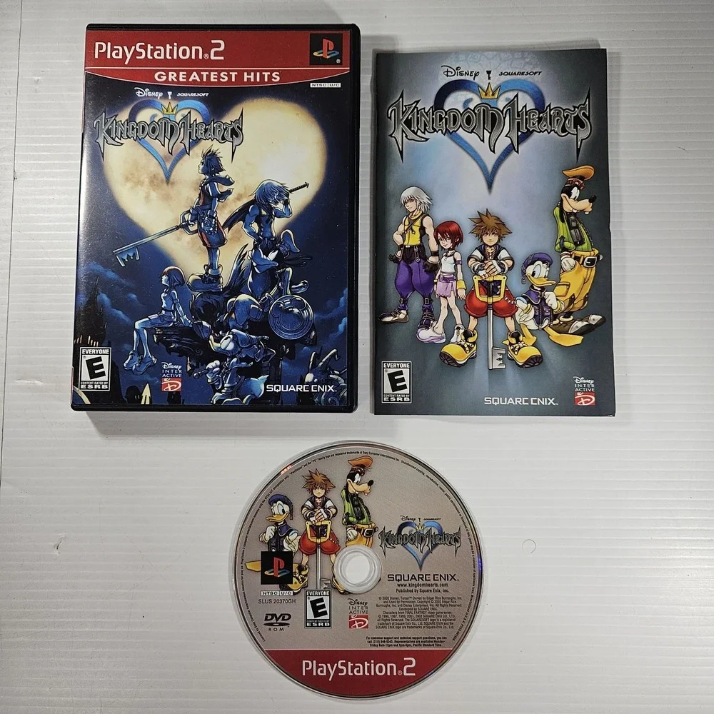 Kingdom Hearts (Sony PlayStation 2, 2002) Greatest Hits Disney Square-Enix Retro